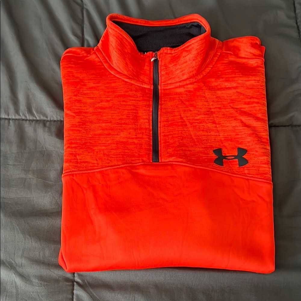 Under Armour Quarter Zip Orange Size Large